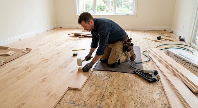 Birch Floor Installation in Arlington, VA