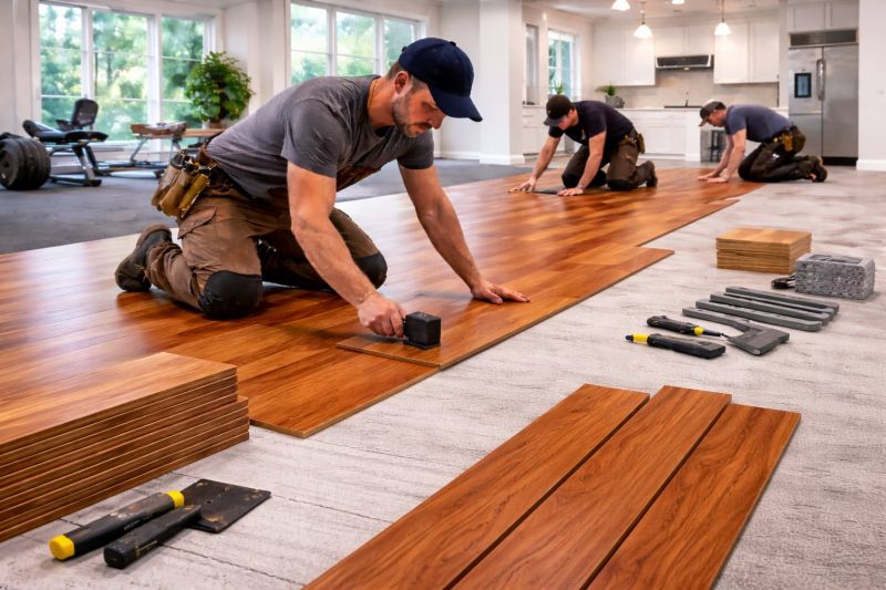 Cherry Floor Installation in Burke, VA