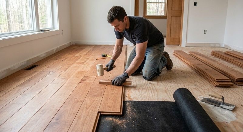 Cherry Floor Installation in Woodbridge, VA