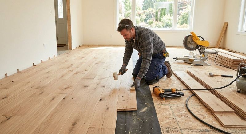 White Oak Floor Installation in Arlington, VA